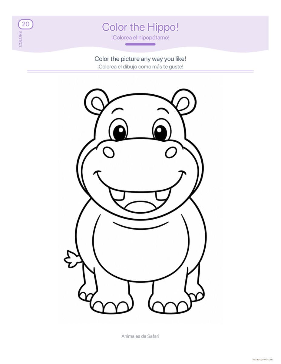 Animales de Safari — sample interior page 1