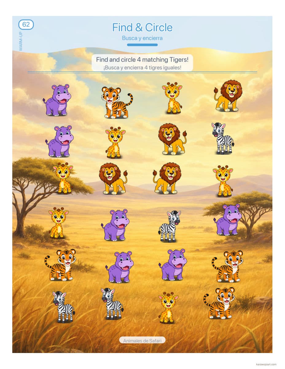Animales de Safari — sample interior page 3