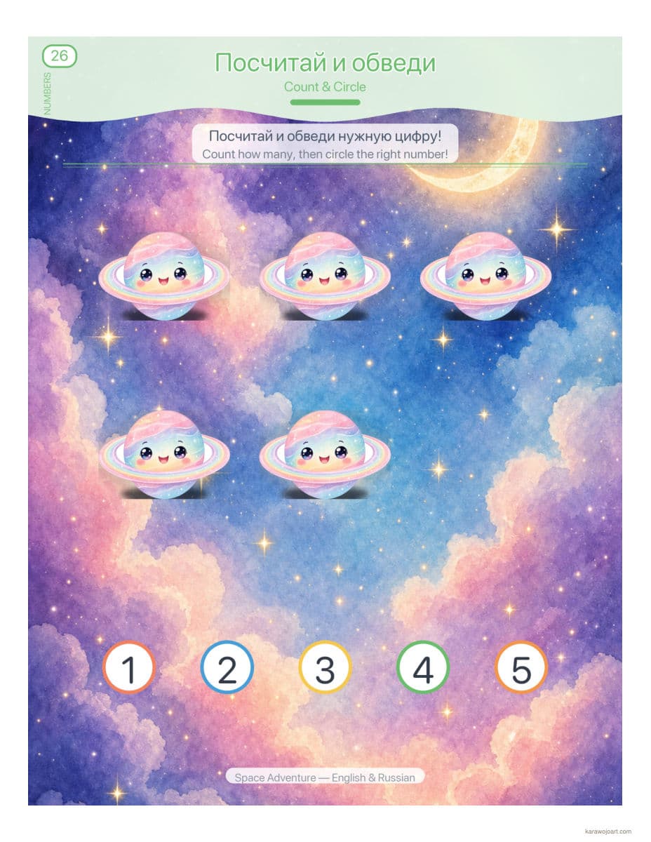 Russian Alphabet for Kids — sample interior page 1