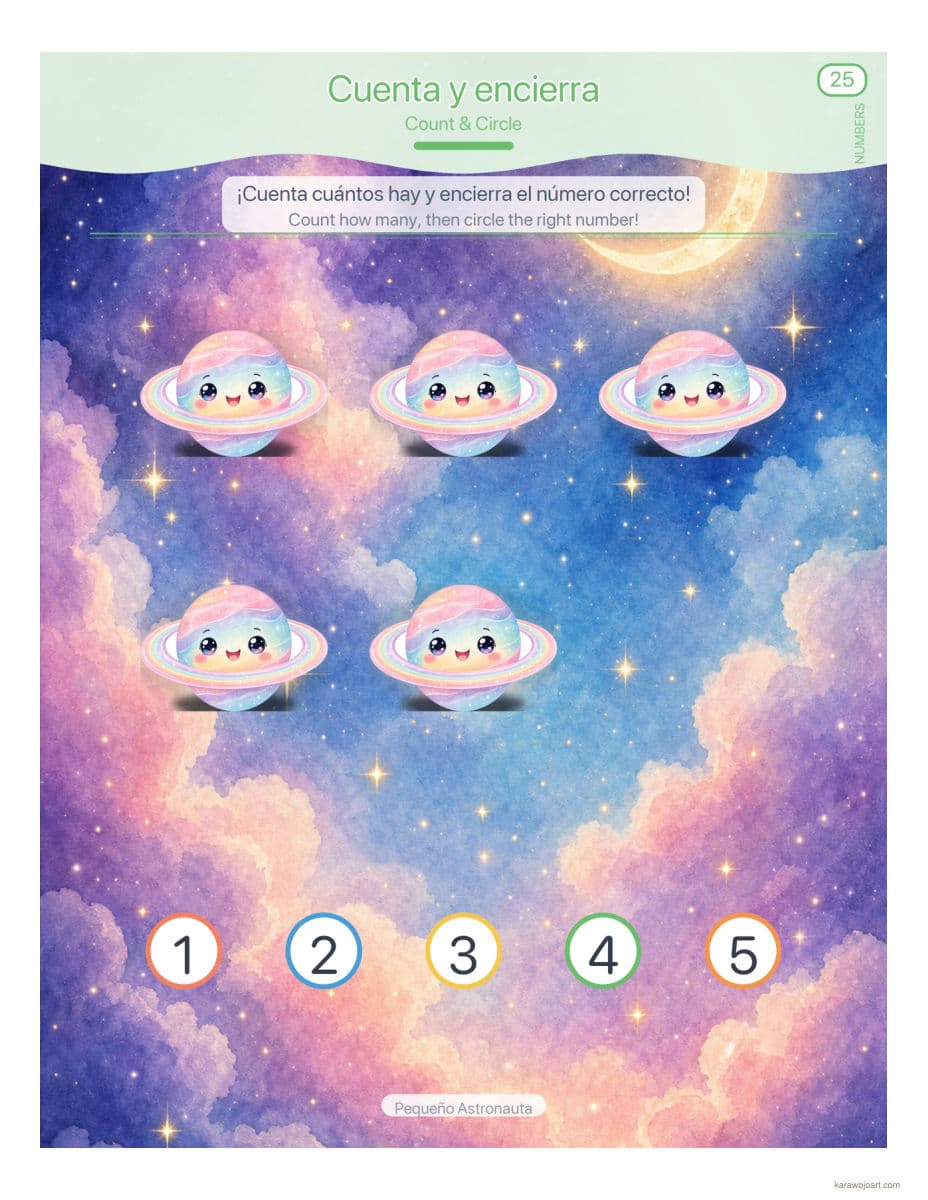 Pequeño Astronauta — sample interior page 1