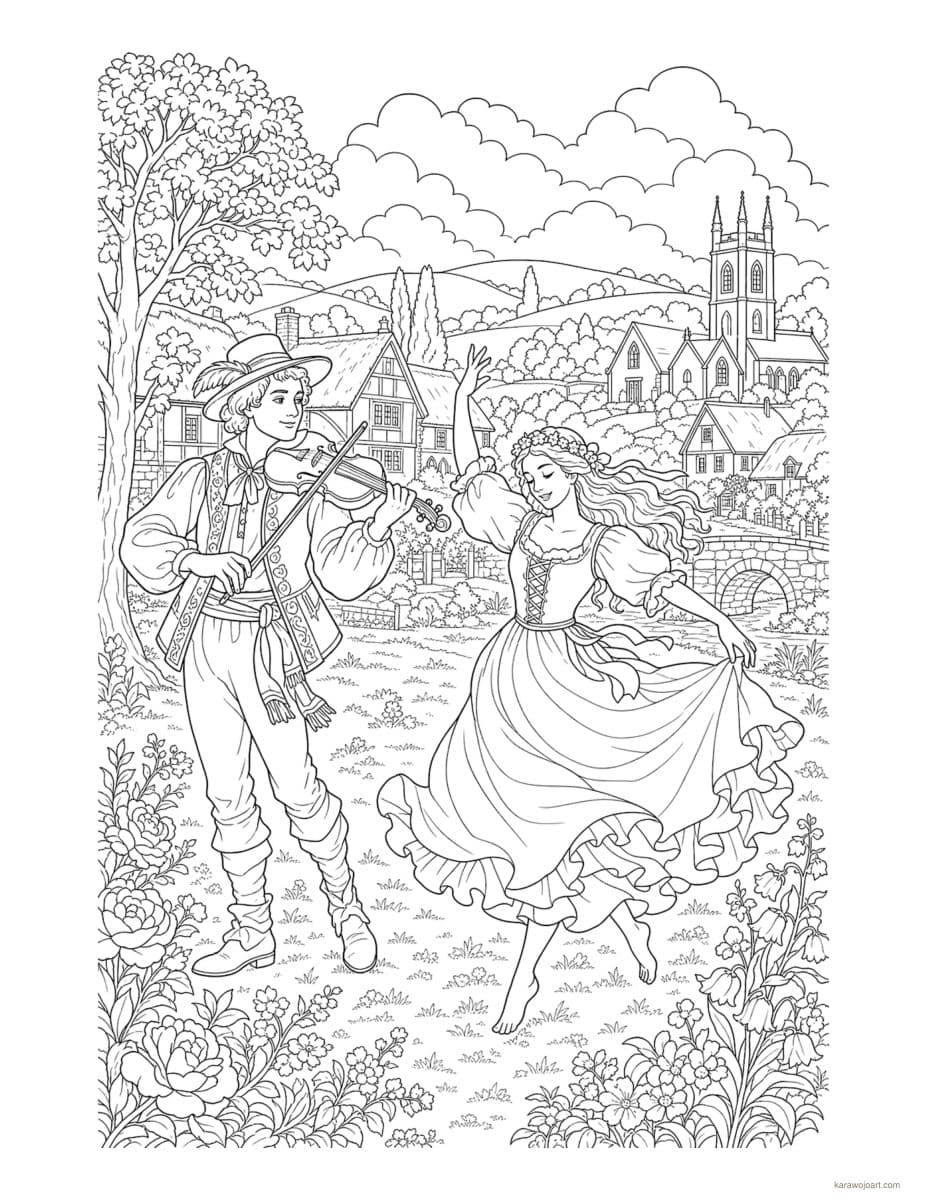 An English Pastoral Romance — sample interior page 2