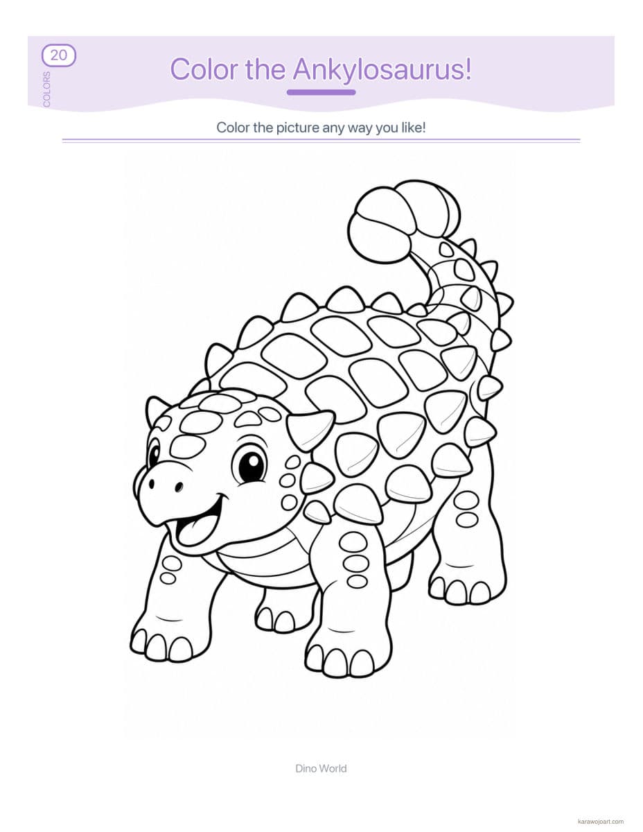 Dino World — sample interior page 1