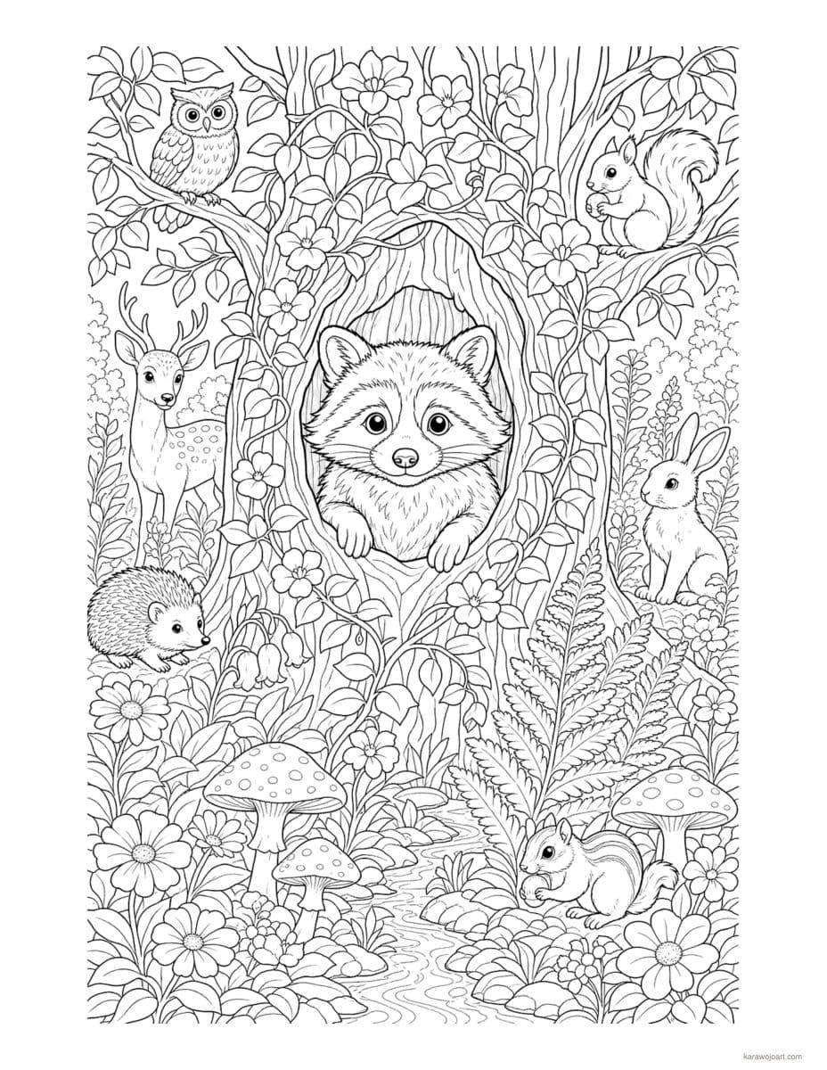 Enchanted Woodland — sample interior page 1