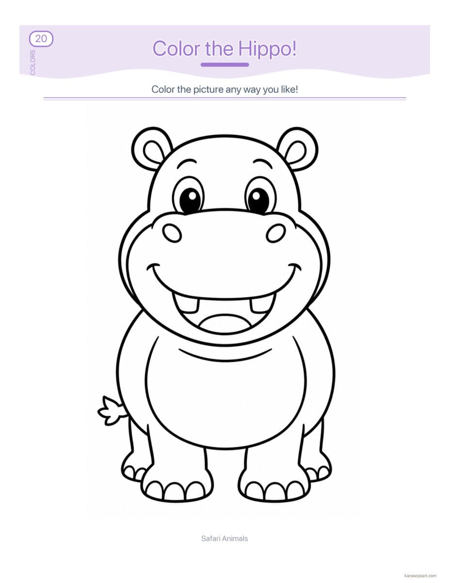 Safari Animals — sample interior page 1
