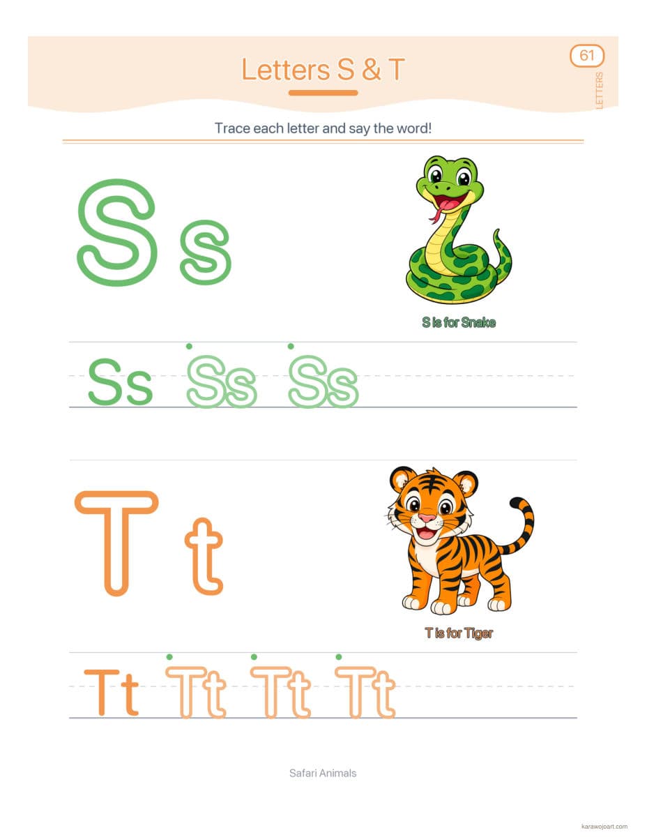 Safari Animals — sample interior page 3