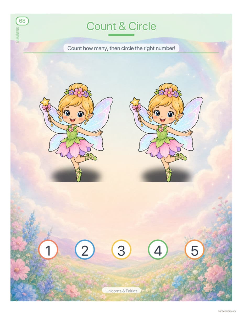 Unicorns & Fairies — sample interior page 2
