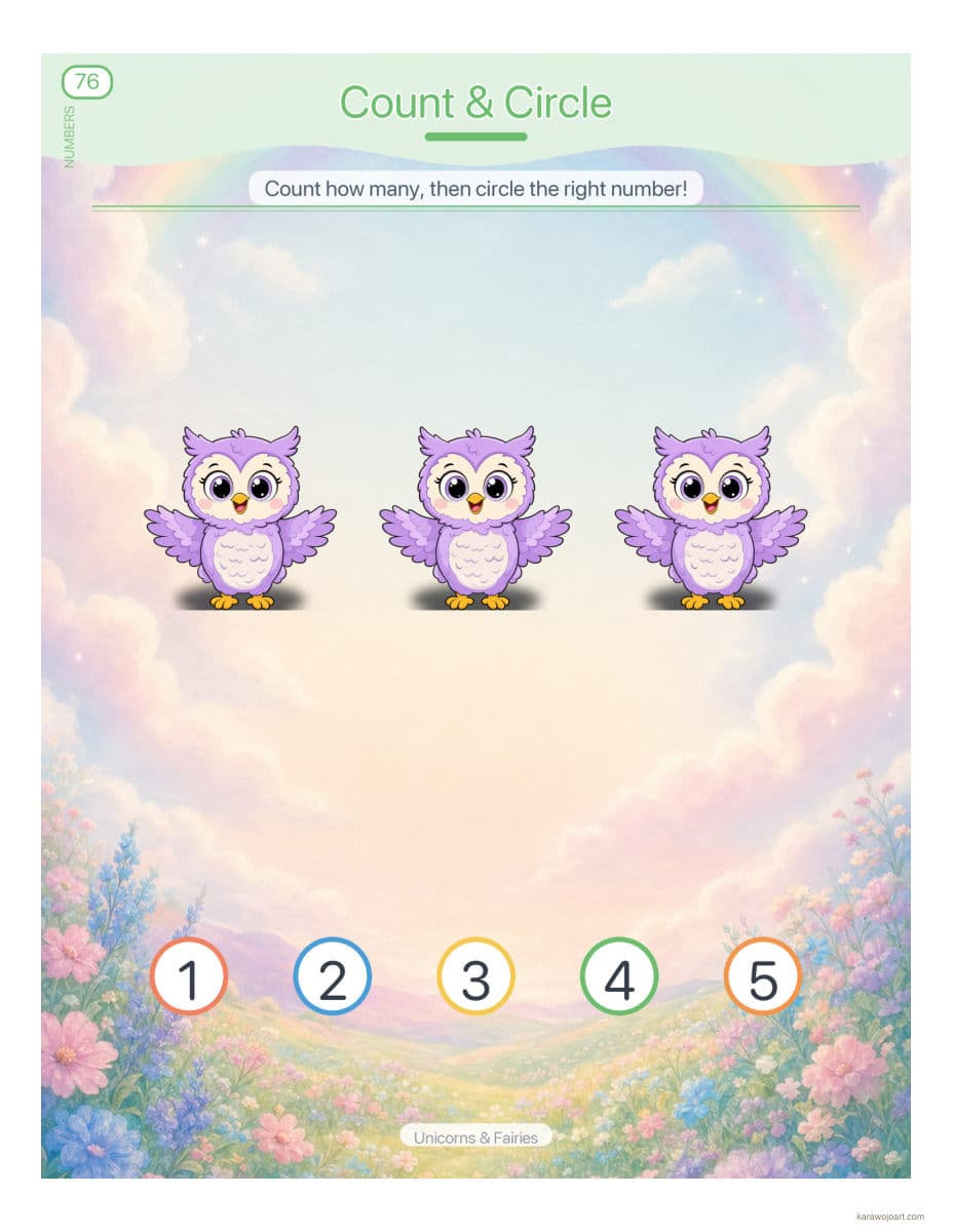 Unicorns & Fairies — sample interior page 3